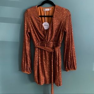 Petal & Pup Sequin Sleeved Dress